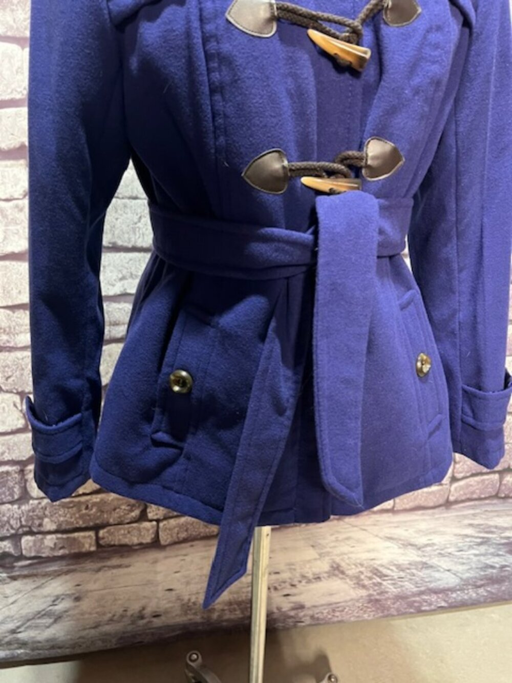 George Blue Long Sleeve Coat Size M - Picture 3 of 8